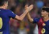 Robert Lewandowski dan wonderkid Barcelona Quim Junyent