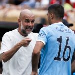 Rodri dan Pep Guardiola pelatih Manchester City