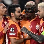 Victor Osimhen usai mencetak gol bagi Galatasaray ke gawang Juventus di leg kedua playoff Liga Champions 2026