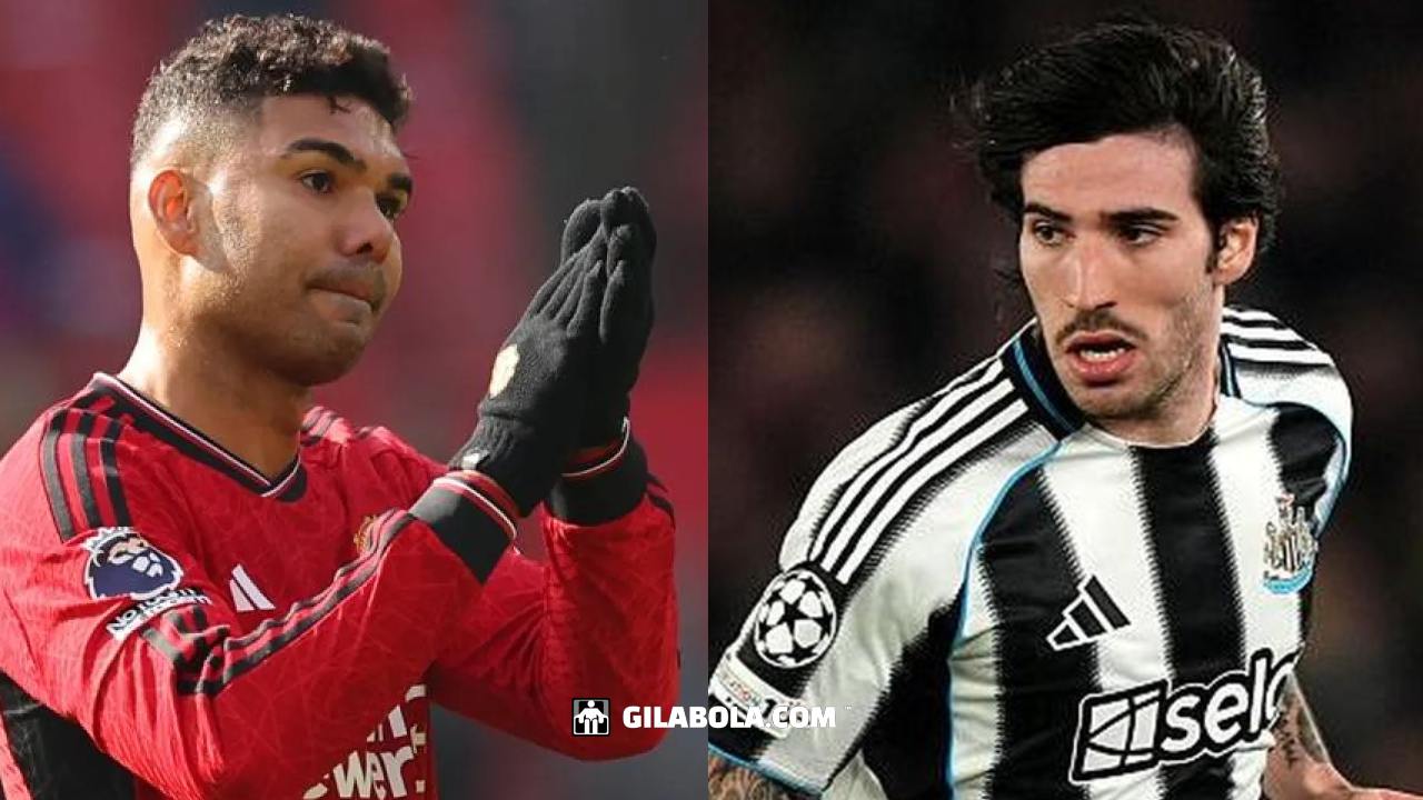 Casemiro dan Sandro Tonali Casemiro dan Sandro Tonali