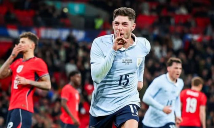 Federico Valverde cetak gol di Inggris vs Uruguay Federico Valverde cetak gol di Inggris vs Uruguay