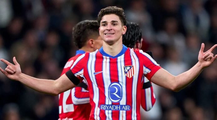 Julian Alvarez pemain Atletico Madrid Julian Alvarez pemain Atletico Madrid
