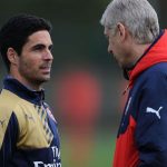 Mikel Arteta dan mantan pelatih Arsenal Arsene Wenger