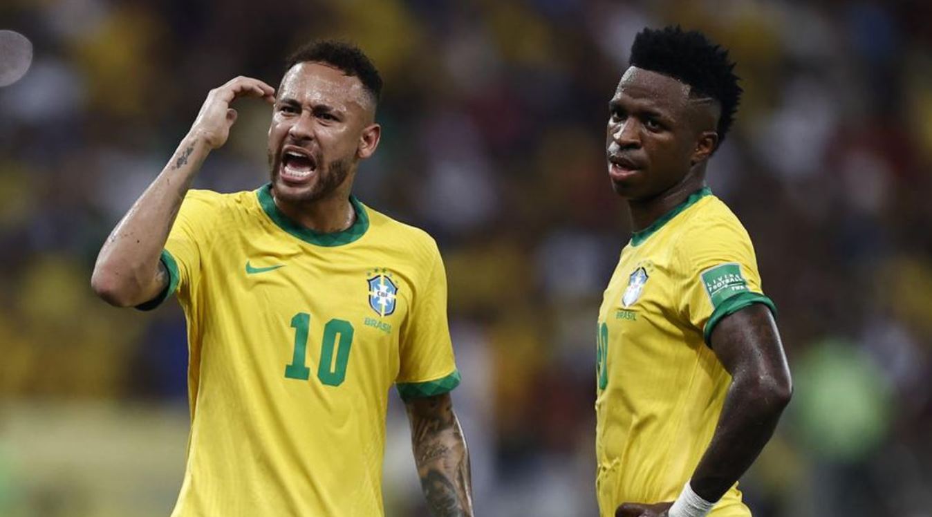 Neymar dan Vinicius Junior pemain Timnas Brasil