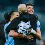 Pep Guardiola dan Savinho pemain Manchester City