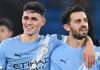 Phil Foden dan Bernardo Silva pemain Manchester City