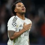 Rodrygo dalam sebuah aksinya untuk Real Madrid