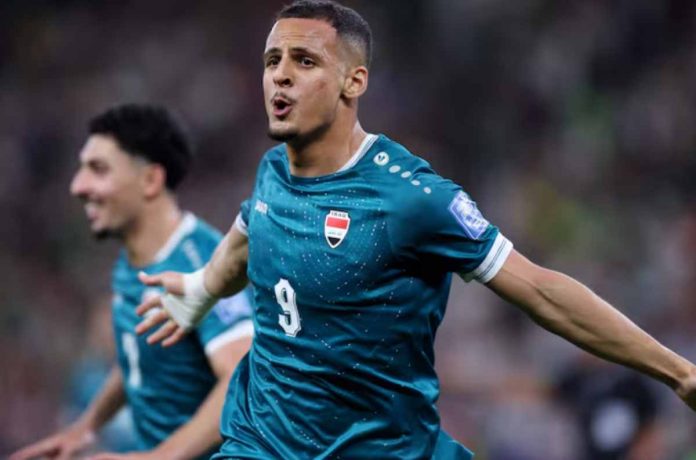 Ali Al Hamadi Rayakan Gol Pertamanya untuk Timnas Irak di Laga vs Bolivia Ali Al Hamadi Rayakan Gol Pertamanya untuk Timnas Irak di Laga vs Bolivia