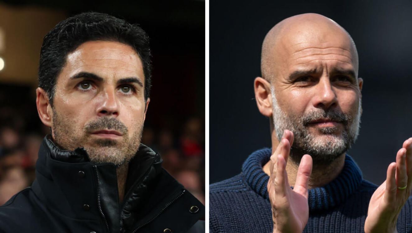 Mikel Arteta dan Pep Guardiola