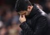 Mikel Arteta pusing jelang laga melawan Manchester City