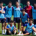 Pemain La Masia berlatih bersama skuad utama Barcelona