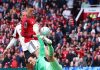 Benjamin Sesko saat mencetak gol ke gawang Liverpool