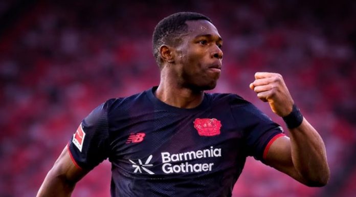 Christian Kofane pemain Bayer Leverkusen Christian Kofane pemain Bayer Leverkusen
