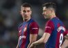 Ferran Torres dan Robert Lewandowski pemain Barcelona