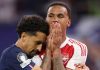 Gabriel pemain Arsenal usai gagal di adu penalti