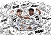 Ilustrasi Federico Valverde dan Aurelian Tchouameni berantem - GILABOLA.COM