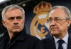 Jose Morinho dan presiden Real Madrid Florentino Perez