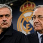 Jose Morinho dan presiden Real Madrid Florentino Perez