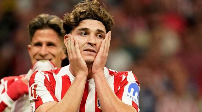 Julian Alvarez pemain Atletico Madrid Julian Alvarez pemain Atletico Madrid