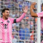 Lionel Messi dan Luis Suarez dalam laga Inter Miami vs Portland Timbers