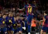 Marcus Rashford dan pemain Barcelona