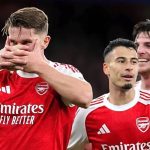 Pemain Arsenal merayakan kemenangan atas Atletico Madrid di Semifinal Liga Champions 2026