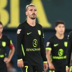 Pemain Atletico Madrid saat kalah di pekan terakhir Liga Spanyol