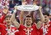 Pemain Bayern Munchen merayakan gelar juara Bundesliga 2025-2026