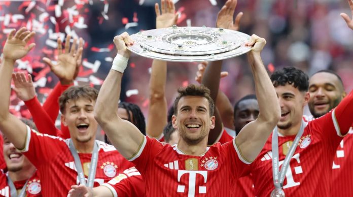 Pemain Bayern Munchen merayakan gelar juara Bundesliga 2025-2026