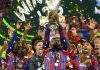 Pemain Crystal Palace meryakan kemenangan di Liga Konferensi Eropa
