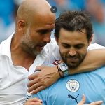 Pep Guardiola dan Bernardo Silva - Manchester City