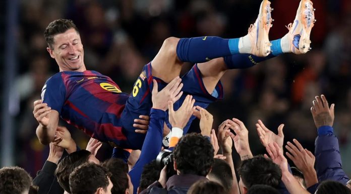 Suasa perpisahan Barcelona dengan Robert Lewandowski
