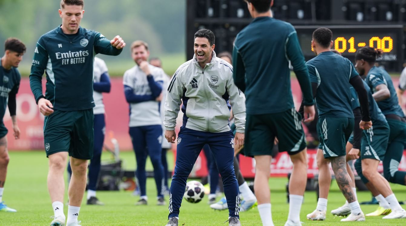 Suasana latihan Arsenal