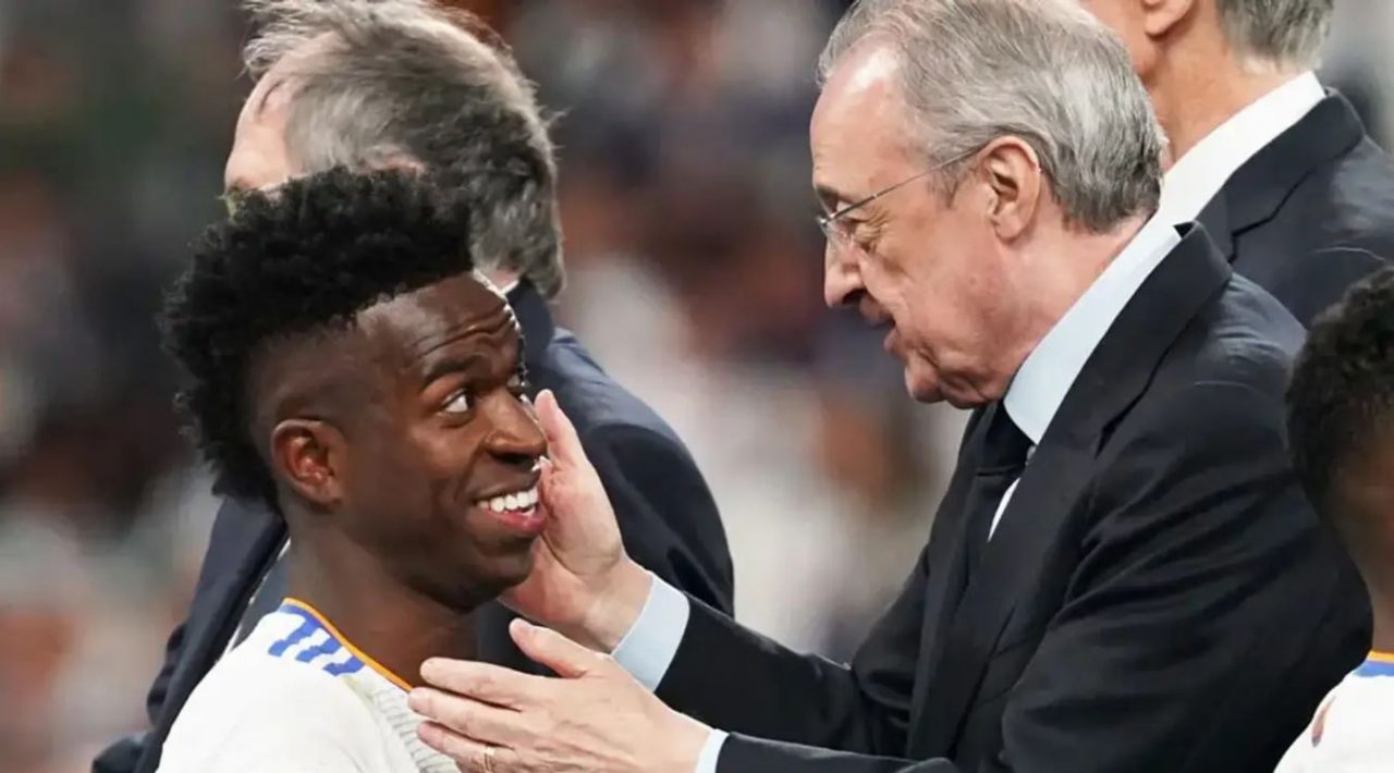 Vinicius Junior dan Florentino Perez presiden Real Madrid