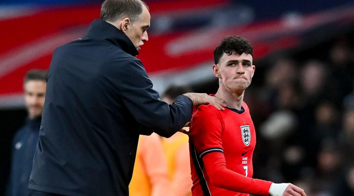 Thomas Tuchel dan Phil Foden di Timnas Inggris Thomas Tuchel dan Phil Foden di Timnas Inggris