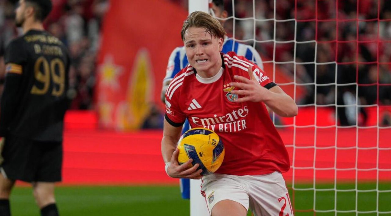 Andreas Schjelderup pemain Benfica