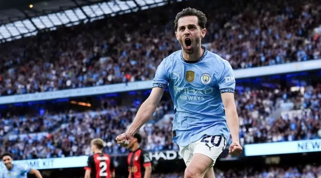 Bernardo Silva saat membela Manchester City dalam pertandingan Liga Inggris
