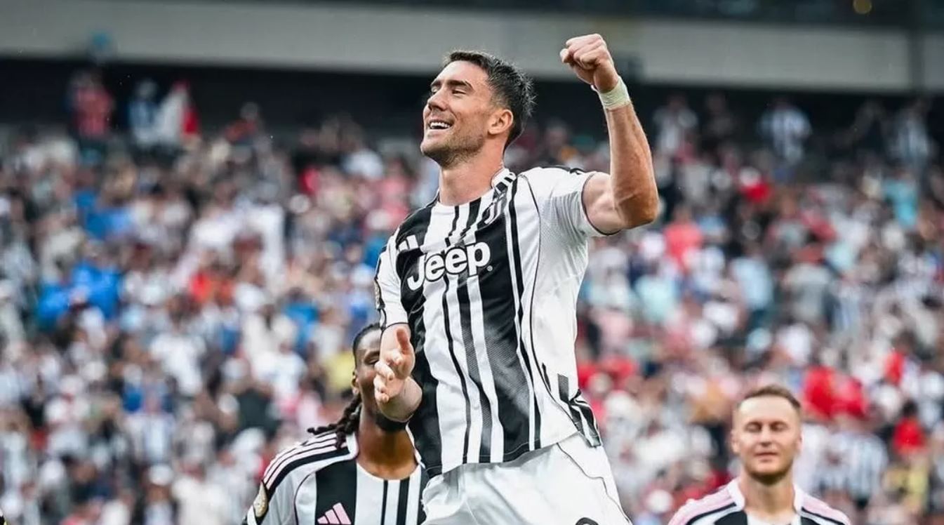 Dusan Vlahovic saat membela Juventus dalam pertandingan Serie A