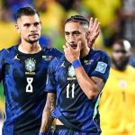 Cedera Kumat Lagi, Raphinha Mulai Pikirkan Masa Depan di Barcelona Raphinha cedera saat membela Timnas Brasil