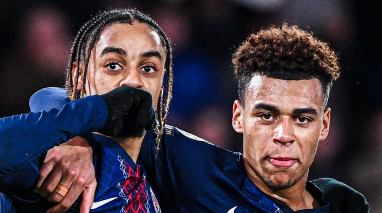 Bradley Barcola dan Desire Doue pemain PSG