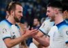 Harry Kane dan Declan Rice pemain Timnas Inggris