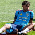 Lamine Yamal di sesi latihan Timnas Spanyol