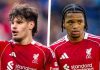 Milos Kerkez dan Rio Ngumoha pemain Liverpool