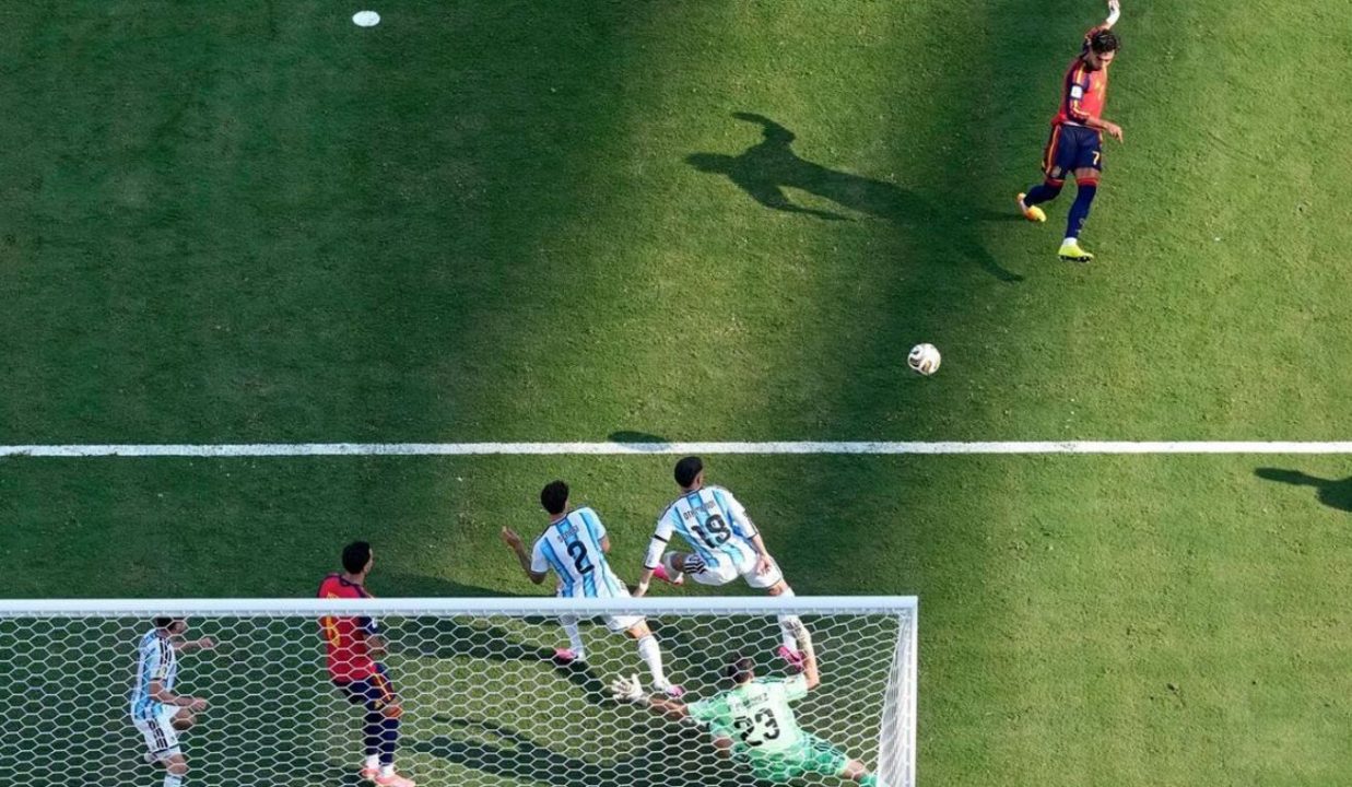 Proses gol Ferran Torres di final Piala Dunia 2026