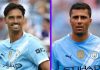 Tijjani Reijnders dan Rodri pemain Manchester City