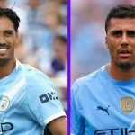 Tijjani Reijnders dan Rodri pemain Manchester City
