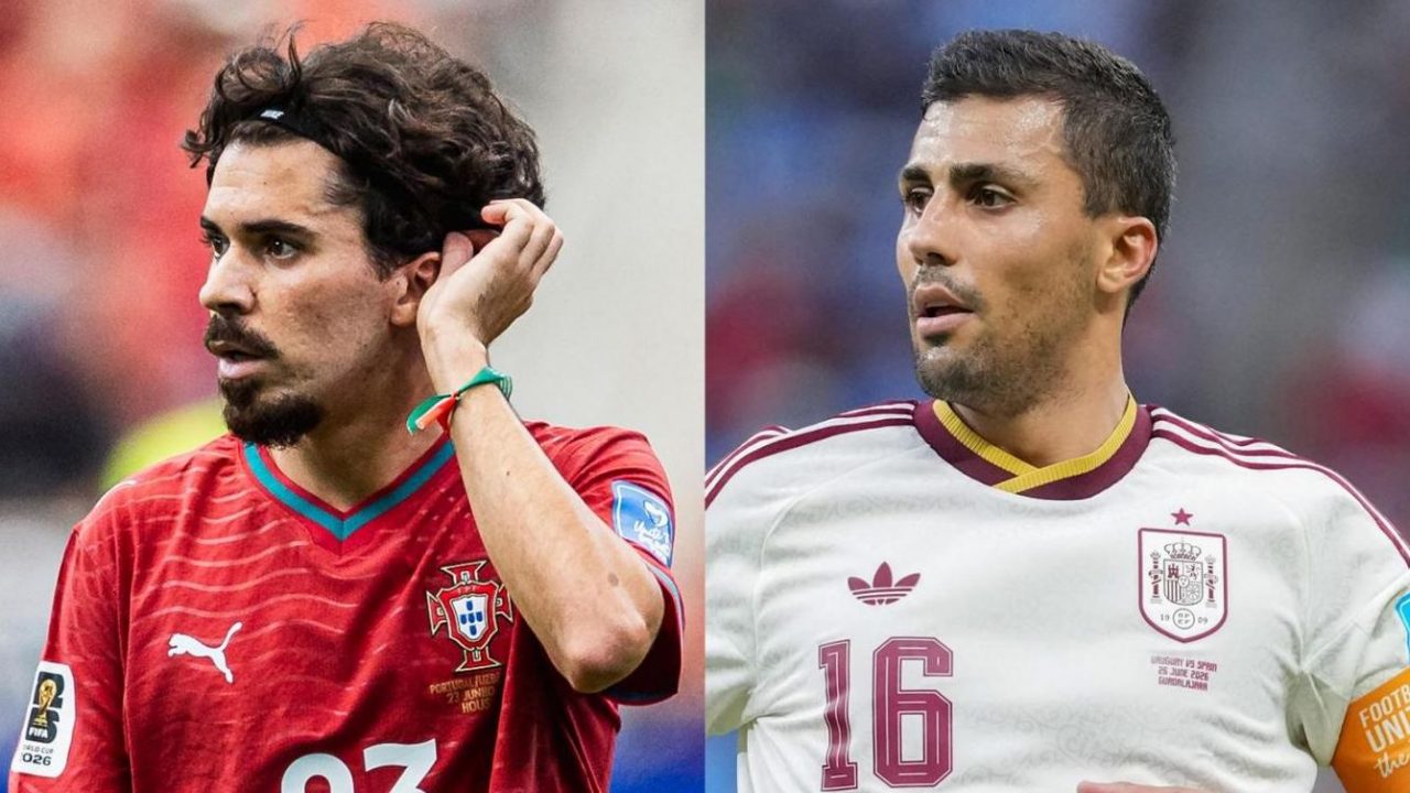 Vitinha dan Rodri di Portugal vs Spanyol