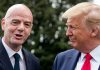 Gianni Infantino presiden FIFA dan Donald Trump presiden Amerika Serikat