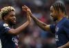 Ibrahim Mbaye dan Bradley Barcola pemain PSG