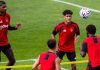 Pemain Manchester United di sesi latihan